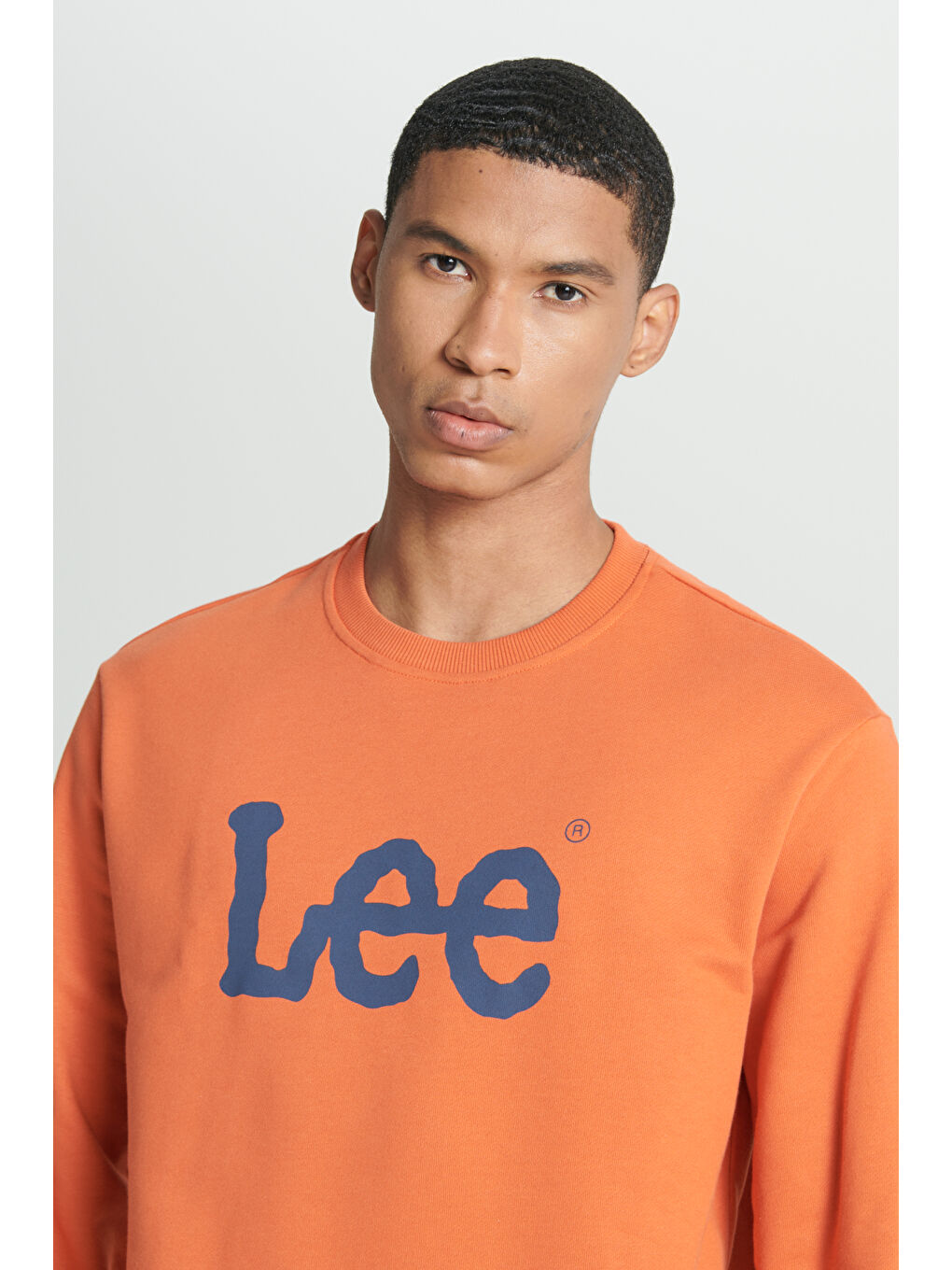 Turuncu Regular Fit Normal Kesim %100 Pamuk Sıfır Yaka Sweatshirt-3