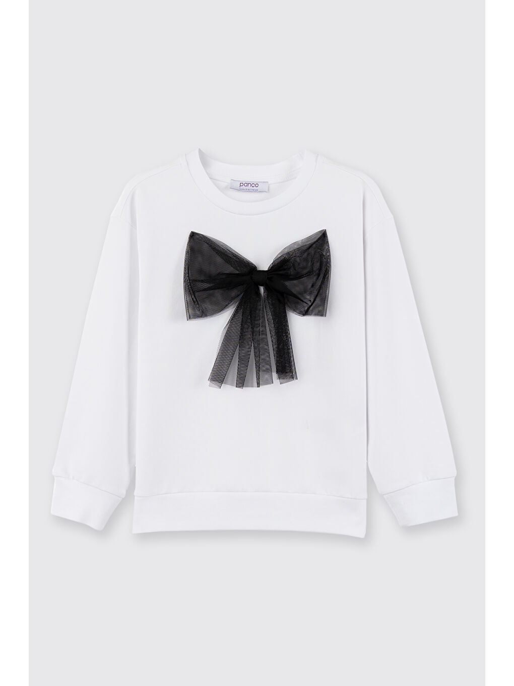 Beyaz Kız Çocuk Sweatshirt Siyah-1