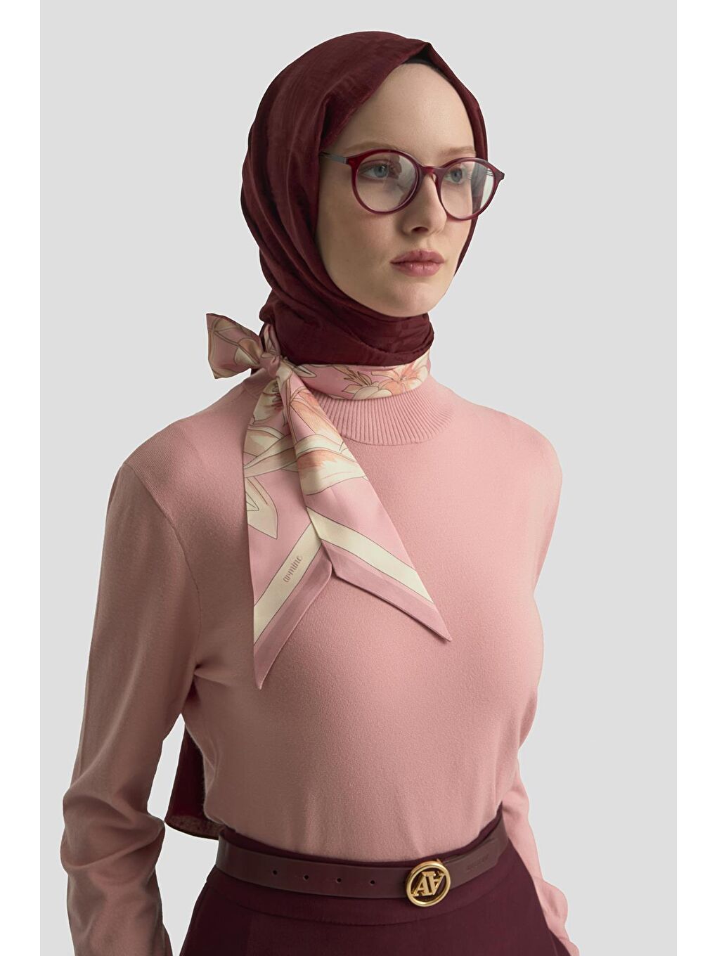 Pembe Twilly Fular 9324D 08-2