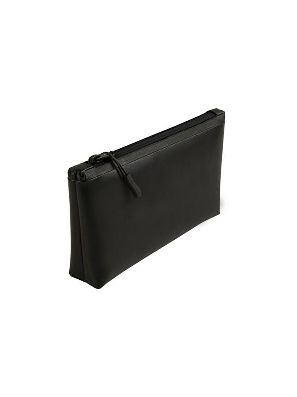 Make Up Deri Görünümlü Geniş Kozmetik Çantası - Siyah-1