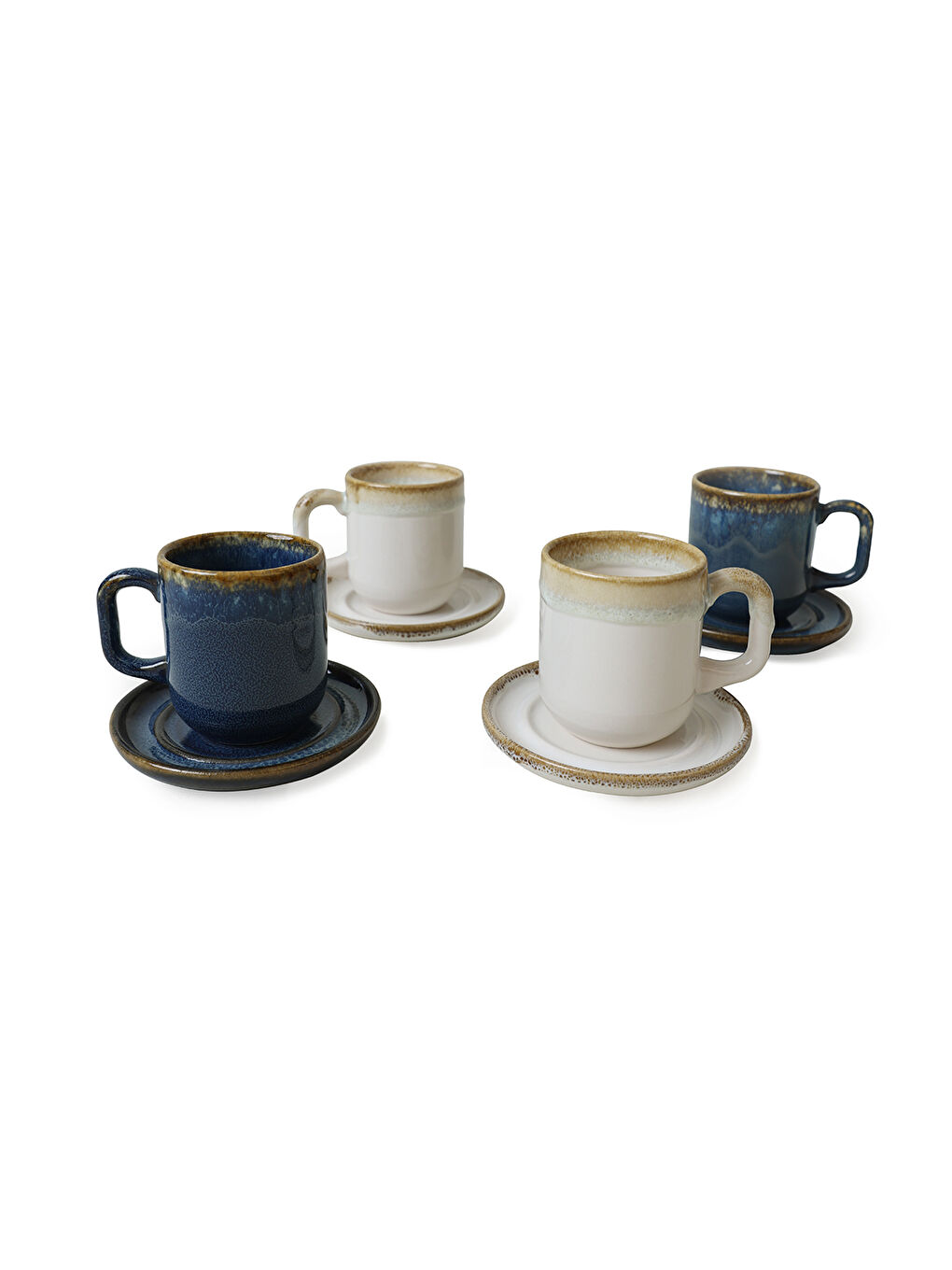 Karışık Shizen Mavi / Krem Formart Kahve Takımı 8 Parça 4 Kişilik-3