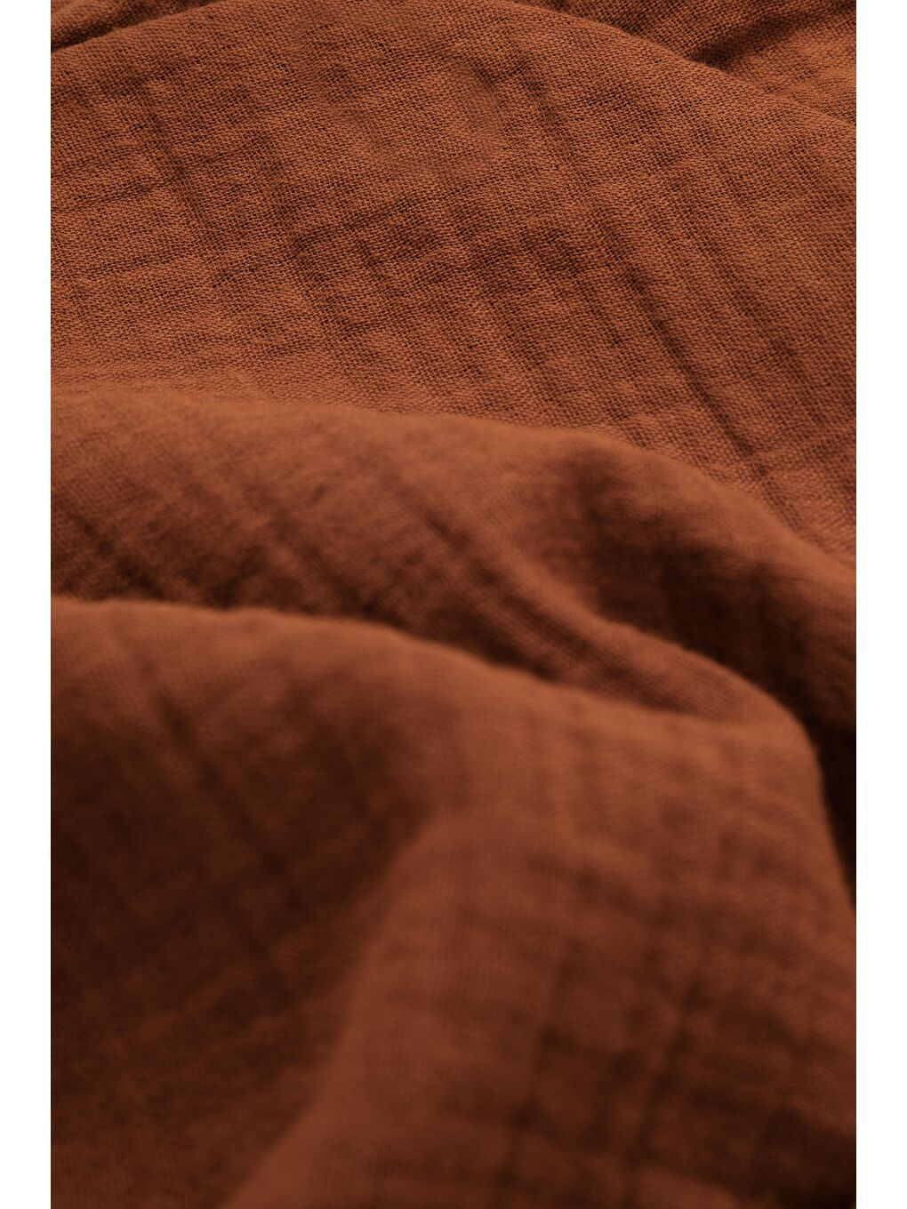 Unisex Bebek Pamuklu Kahverengi Müslin 2'Li Takım - Kruvaze Üst Ve Lastikli Pantolon-2