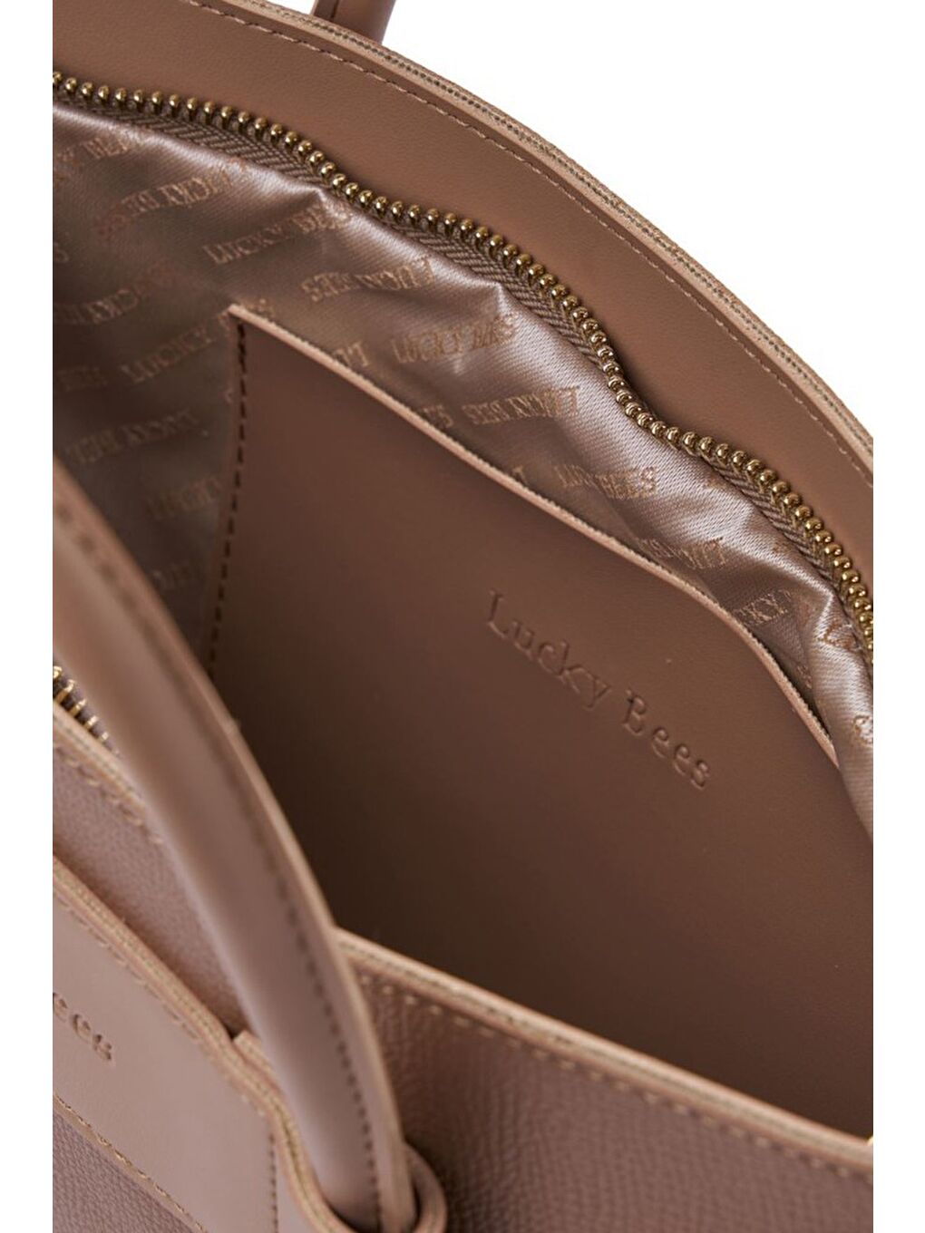 Bej Elin Kadın Omuz Çantası-6