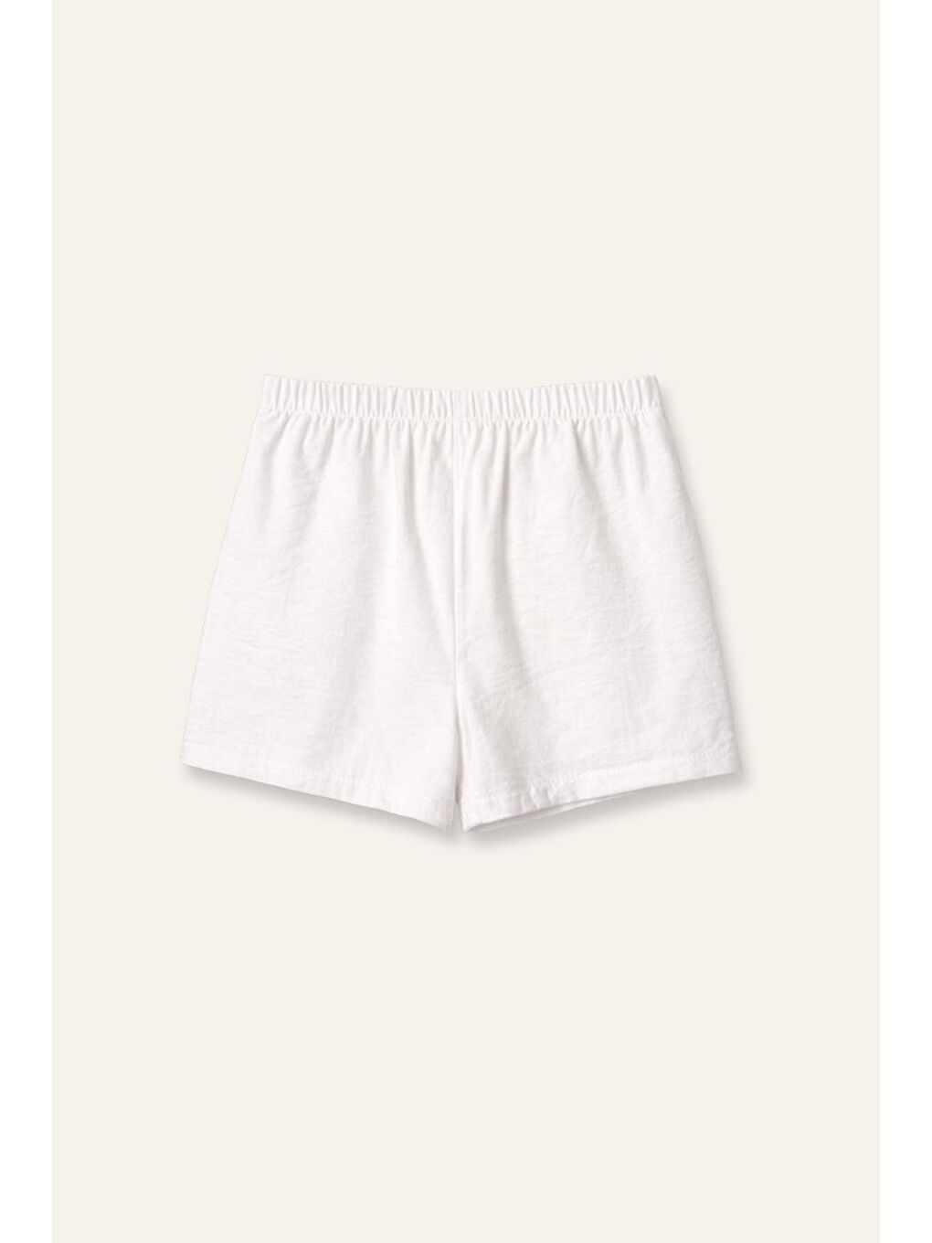 Kız Çocuk Dokuma Şort Etek - Ekru-2