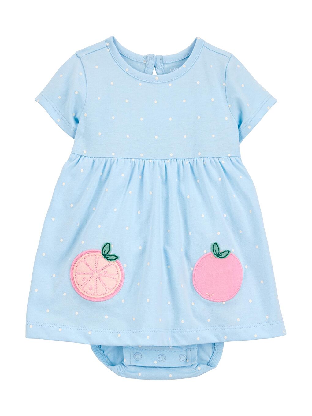 Mavi Kız Bebek Bodyli Elbise