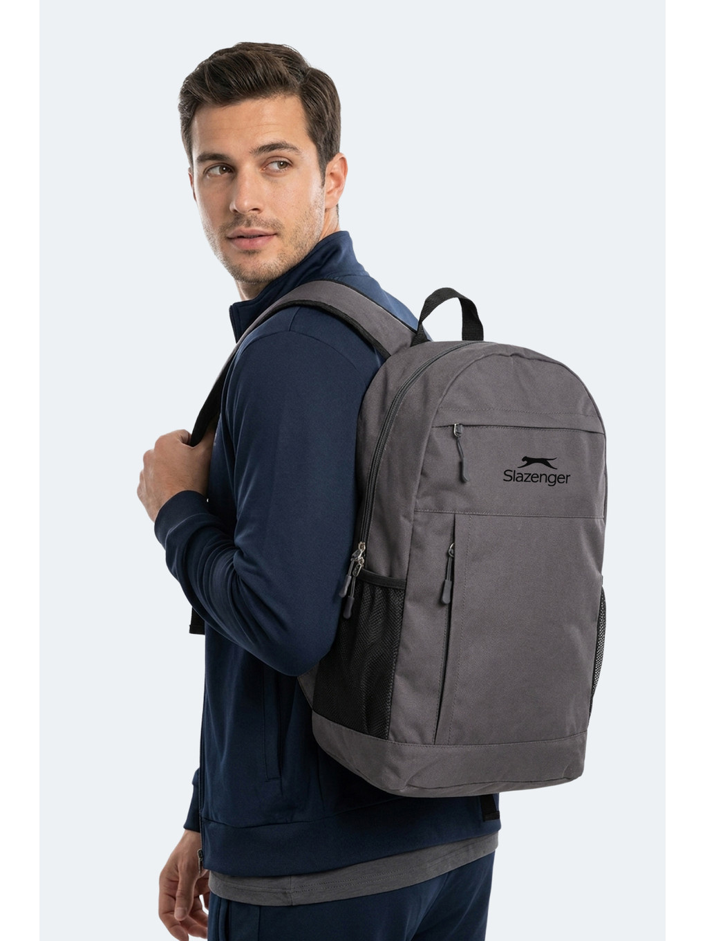 Favento Unisex Koyu Gri Omuz Çantası-5