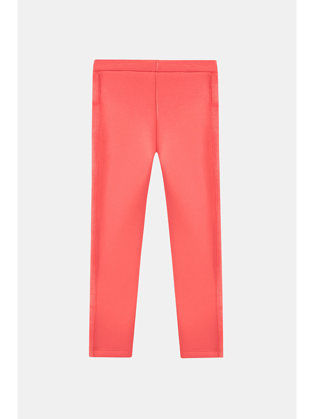 Kırmızı Nar Çiçeği Kız Çocuk İçi Pelüş Yan Panel Tüylü Extra Kalın Kışlık Tayt-1