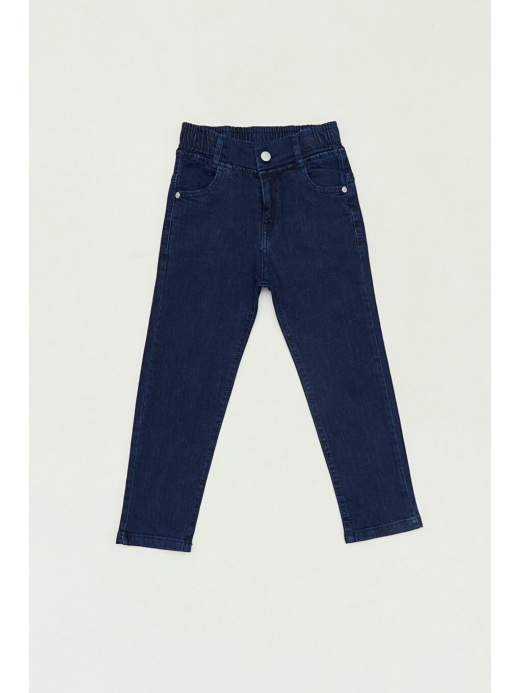 Lacivert Beli Lastikli Fermuarlı Erkek Çocuk Pantolon