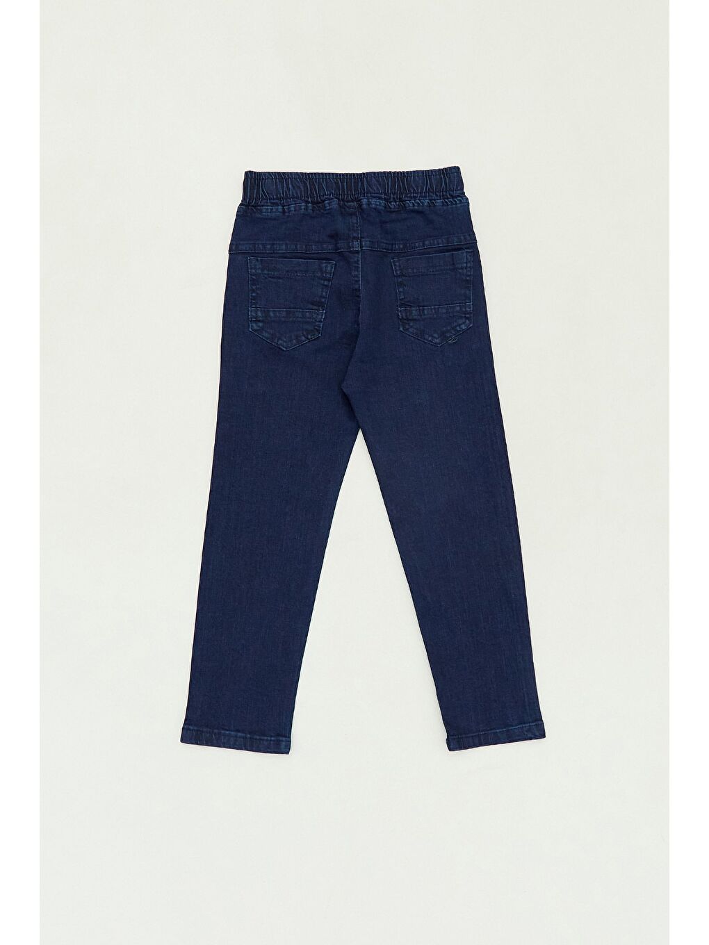 Lacivert Beli Lastikli Fermuarlı Erkek Çocuk Pantolon-1