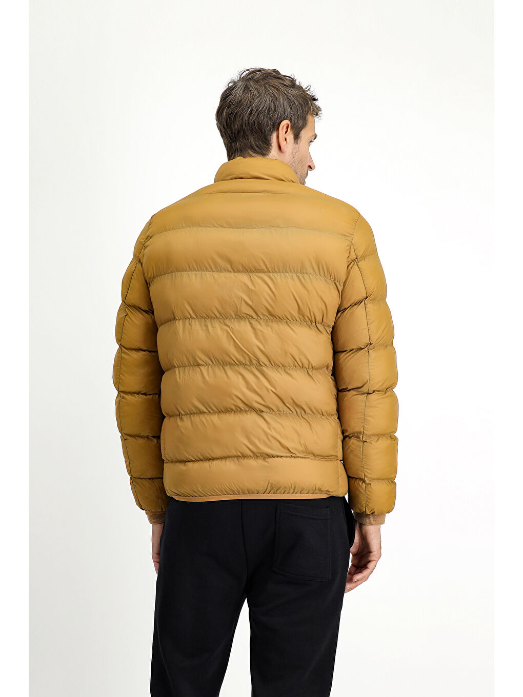 Sarı Çantalı Spor Şişme Mont-3