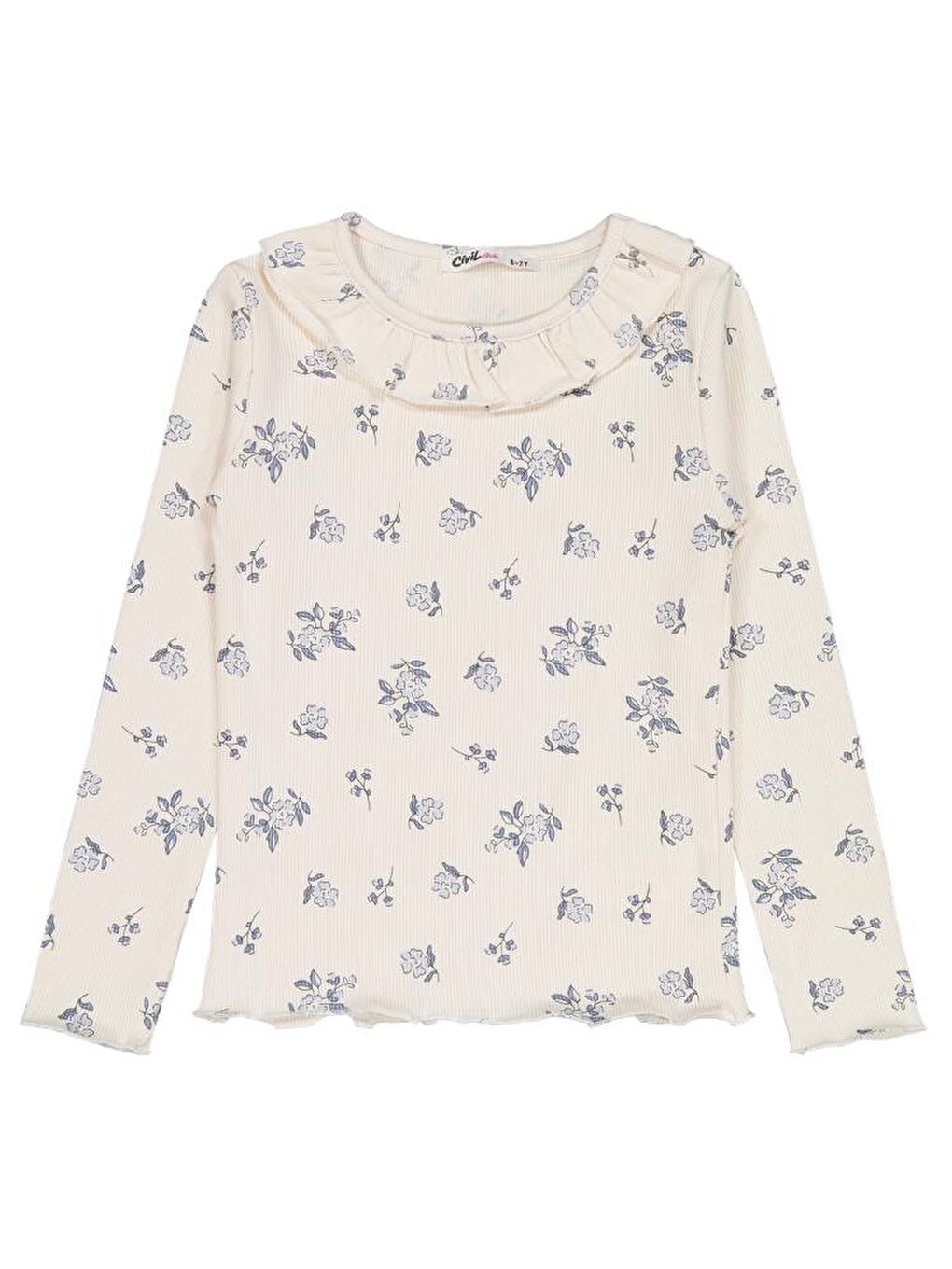 Bej Girls Yakalı 6-9 Yaş Sweatshirt