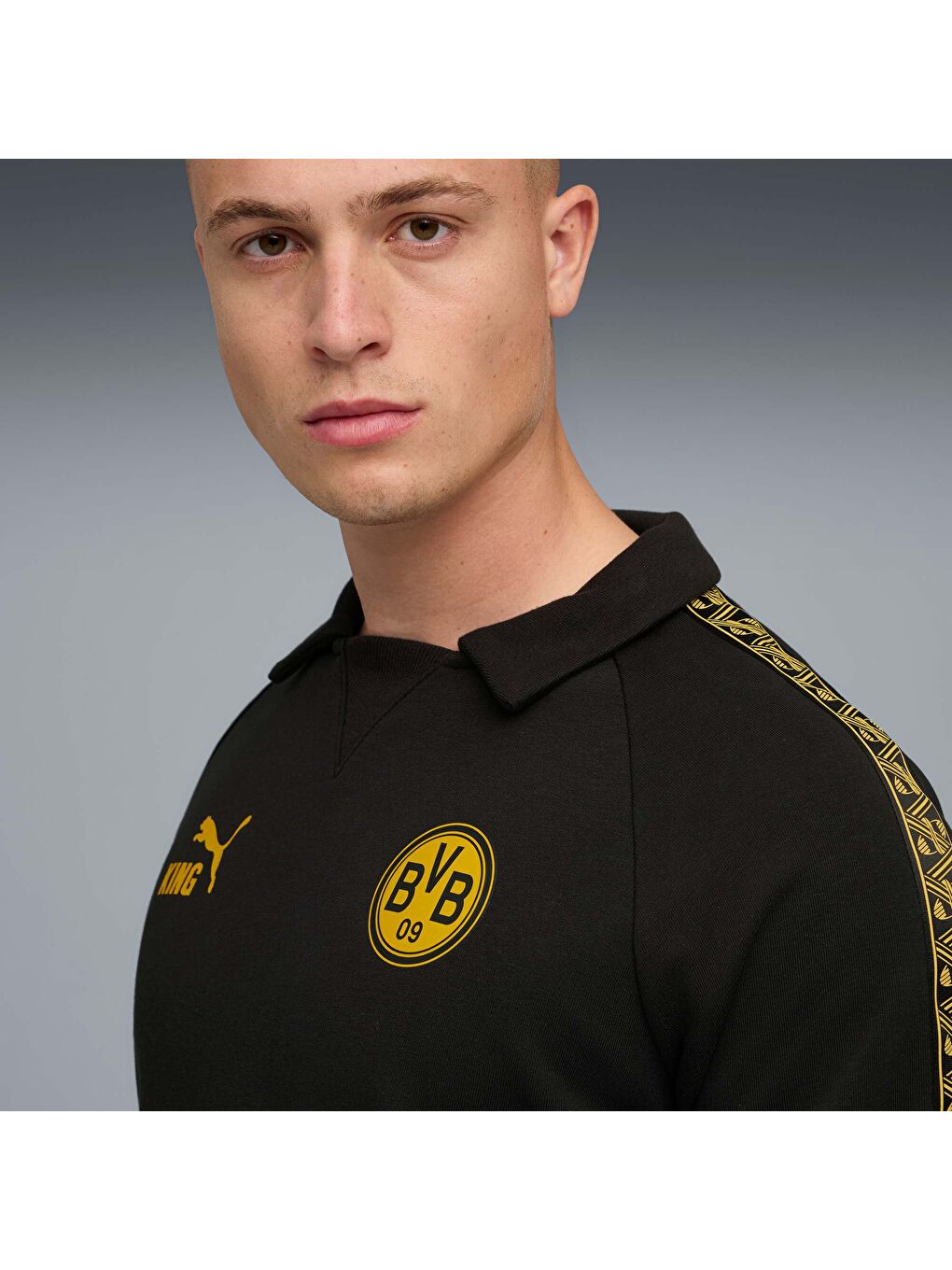 Siyah BORUSSIA Dortmund KING DRILL Erkek Üst-4
