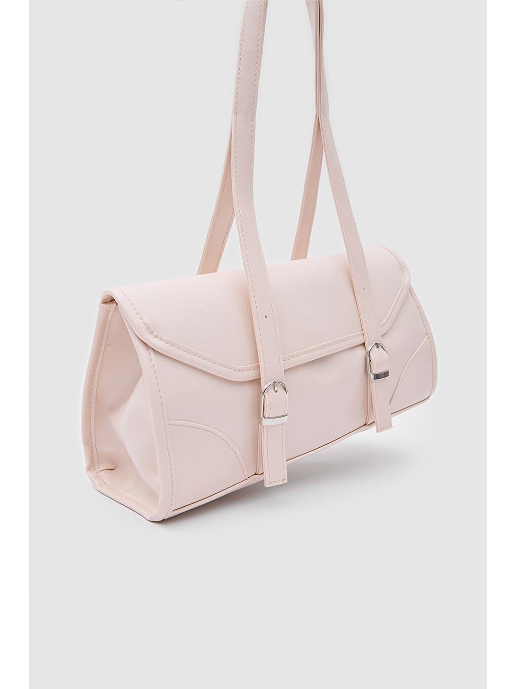 Lue Vintage Baget Çanta Pudra Pembe-2