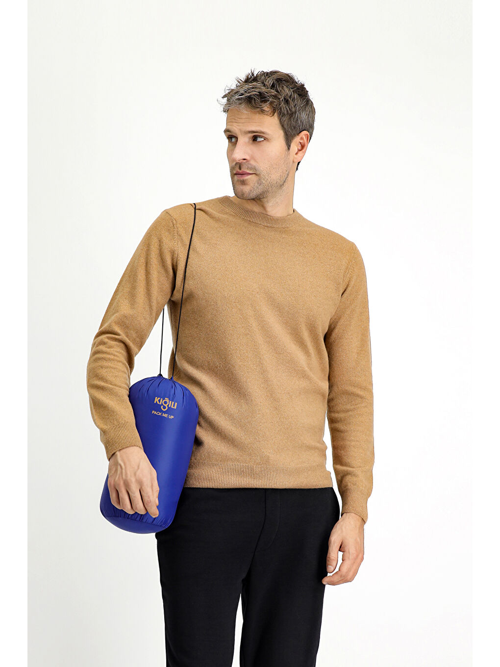 Sarı Çantalı Spor Şişme Mont-4