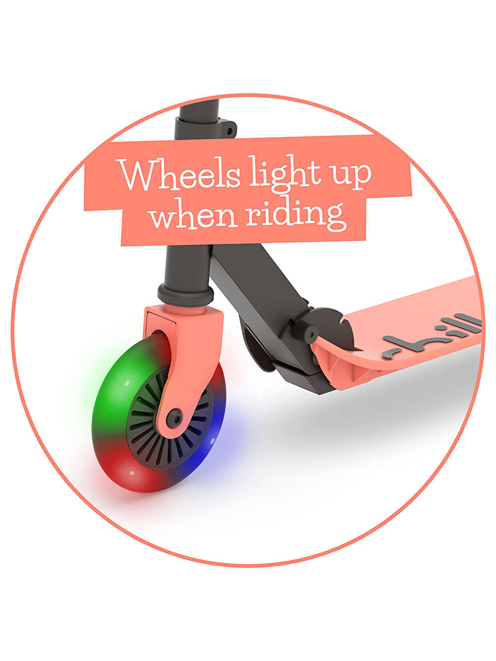 Flexxi Glow Işıklı Katlanabilir 2 Tekerlekli Scooter - Flamingo (04)-4