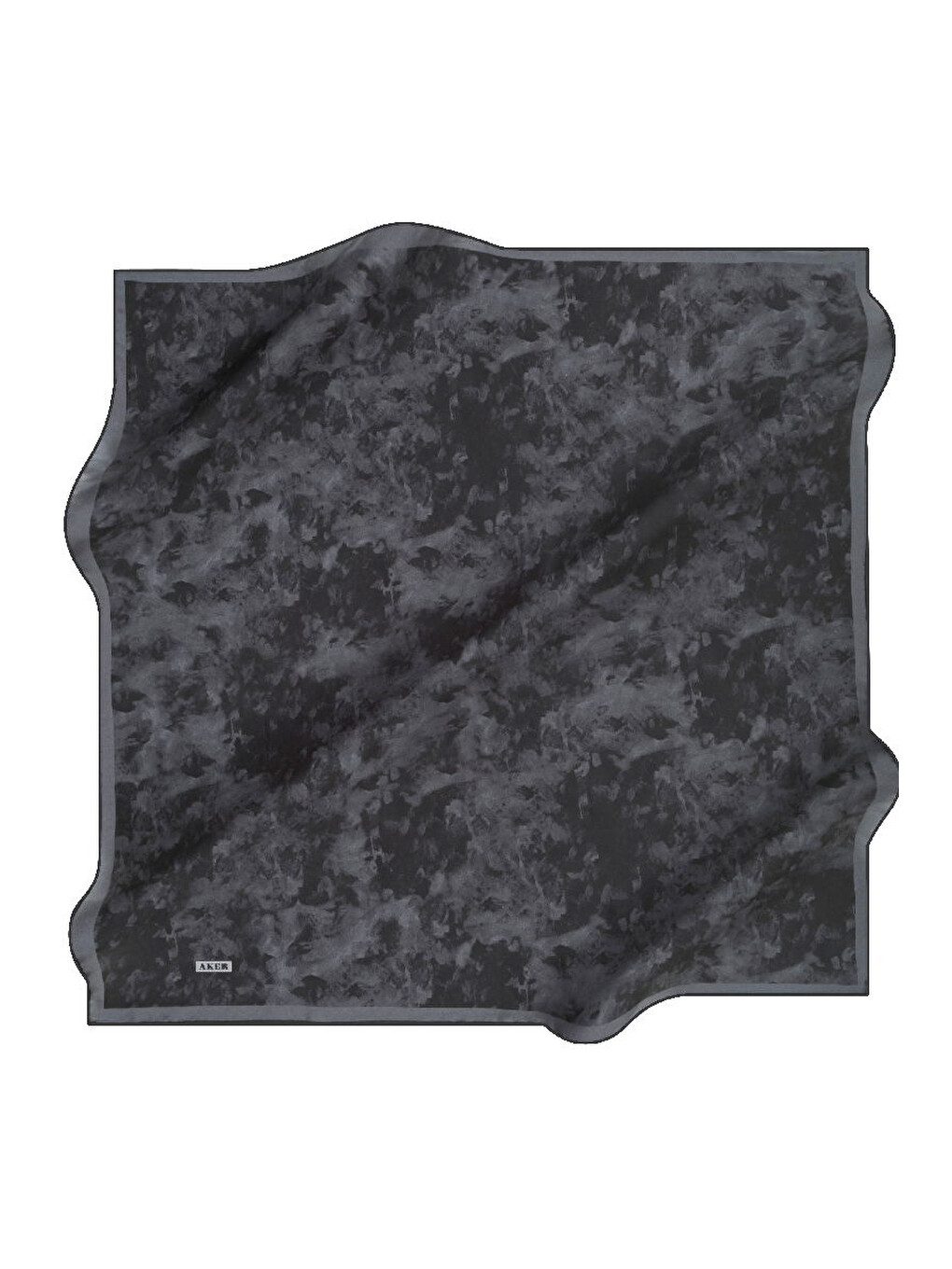 Koyu Gri 90X90 İpek Twill Eşarp