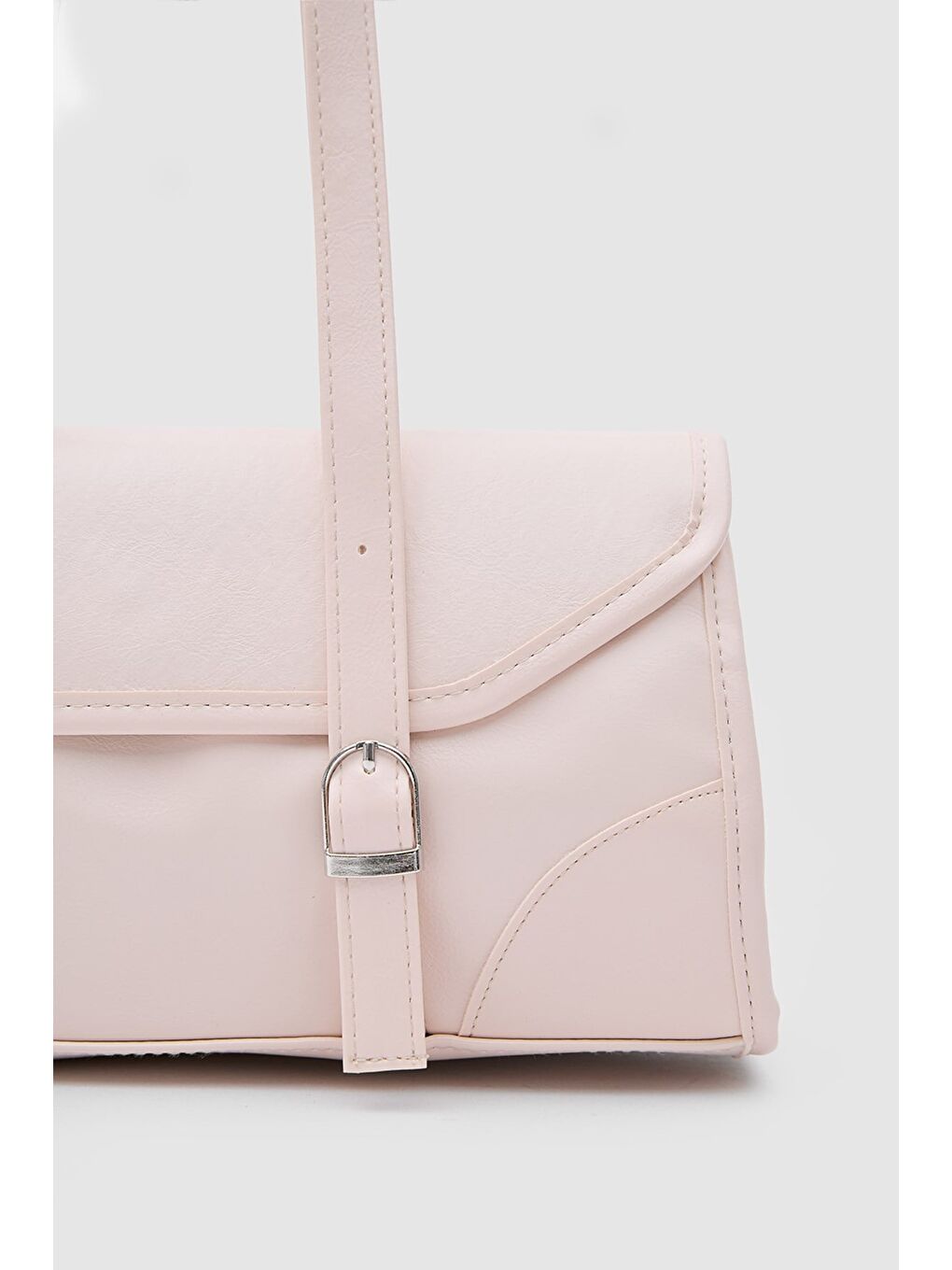 Lue Vintage Baget Çanta Pudra Pembe-4