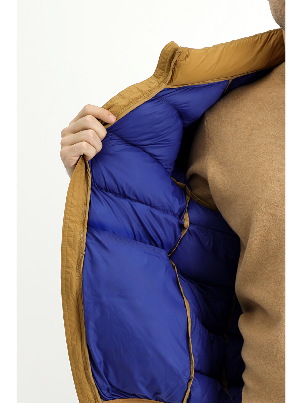 Sarı Çantalı Spor Şişme Mont-5