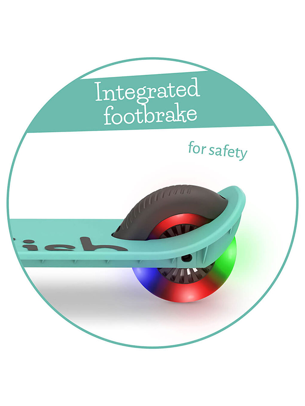 Flexxi Glow Işıklı Katlanabilir 2 Tekerlekli Scooter - Mint (04)-4