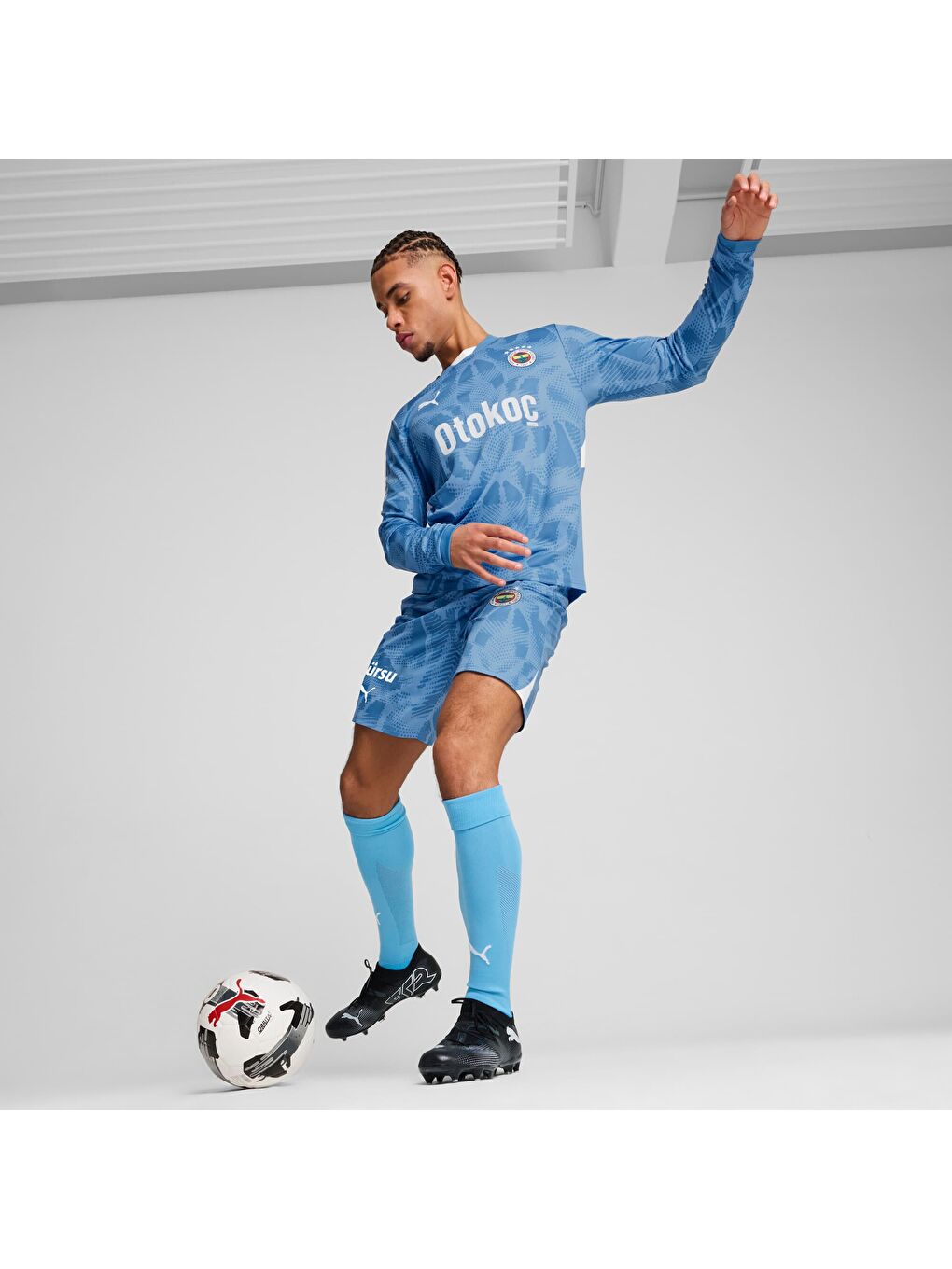 Mavi Fenerbahçe S.K. 24/25 Erkek Uzun Kollu Kaleci Forması-3