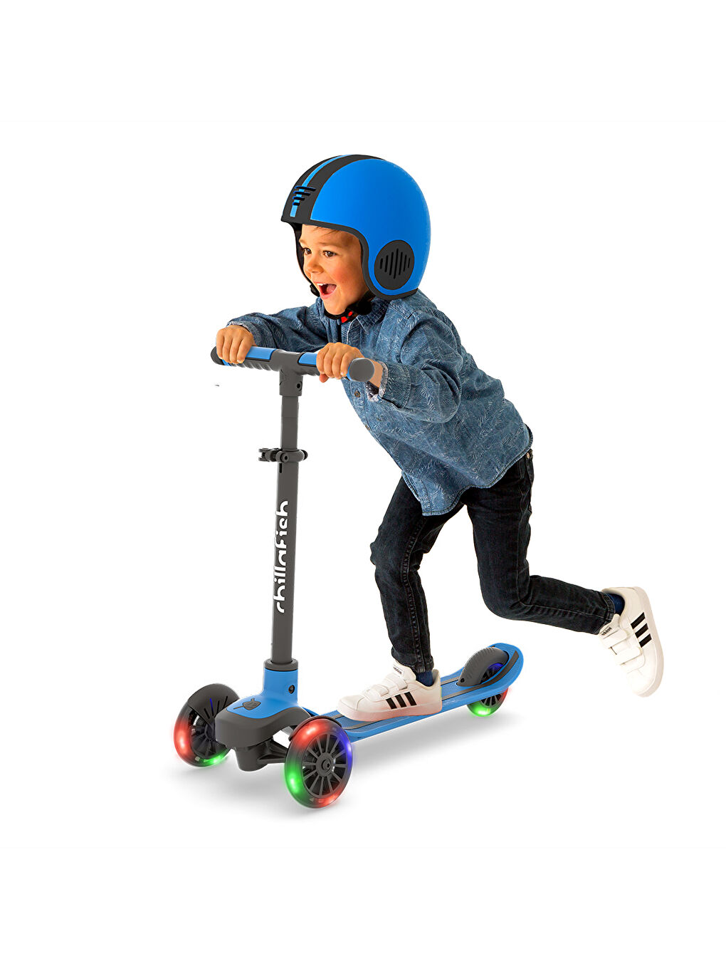 Scotti Glow 3 Tekerlekli Işıklı Scooter - Navy (04)