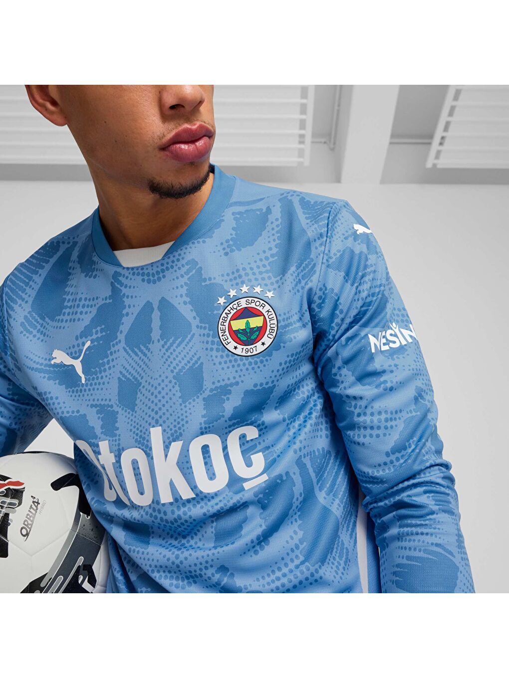 Mavi Fenerbahçe S.K. 24/25 Erkek Uzun Kollu Kaleci Forması-4