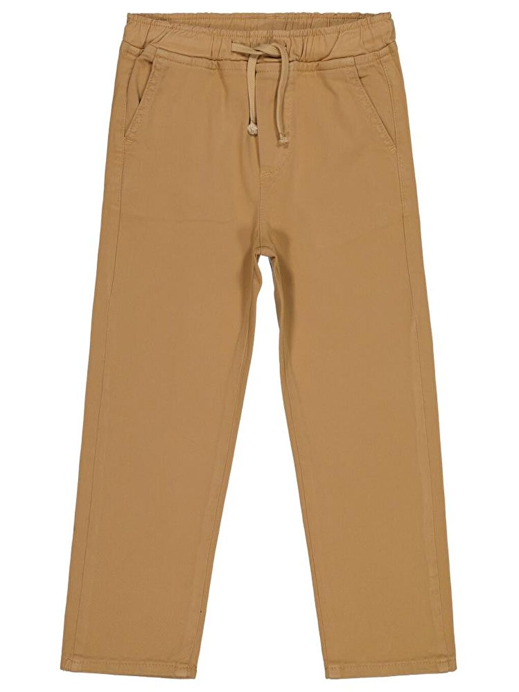 Boys Beli Lastikli Chinno 6-9 Yaş Pantolon - Kahverengi 9-10 Yaş