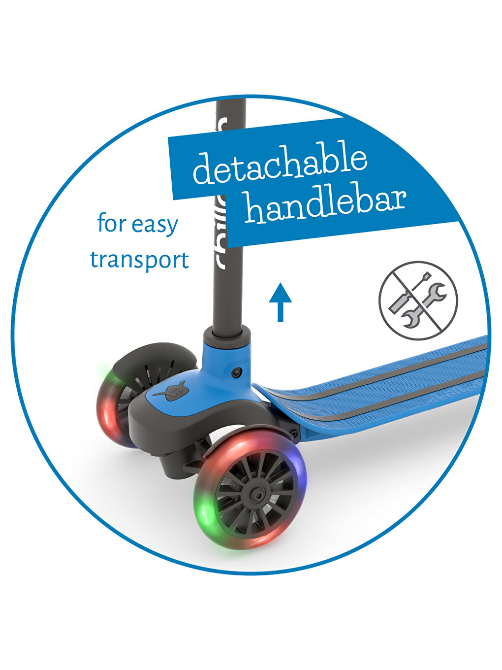 Scotti Glow 3 Tekerlekli Işıklı Scooter - Navy (04)-5