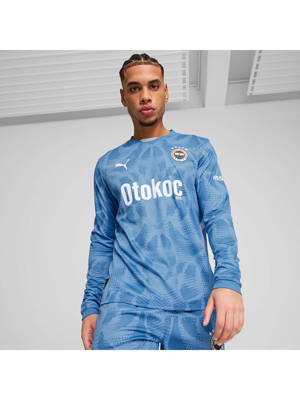 Mavi Fenerbahçe S.K. 24/25 Erkek Uzun Kollu Kaleci Forması-6