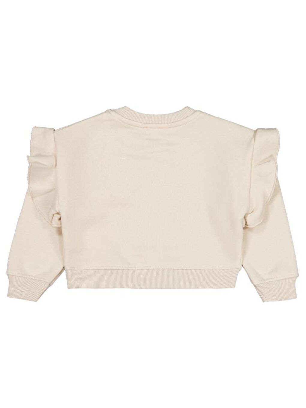 Bej Girls Kelebek Baskılı 2-5 Yaş Sweatshirt