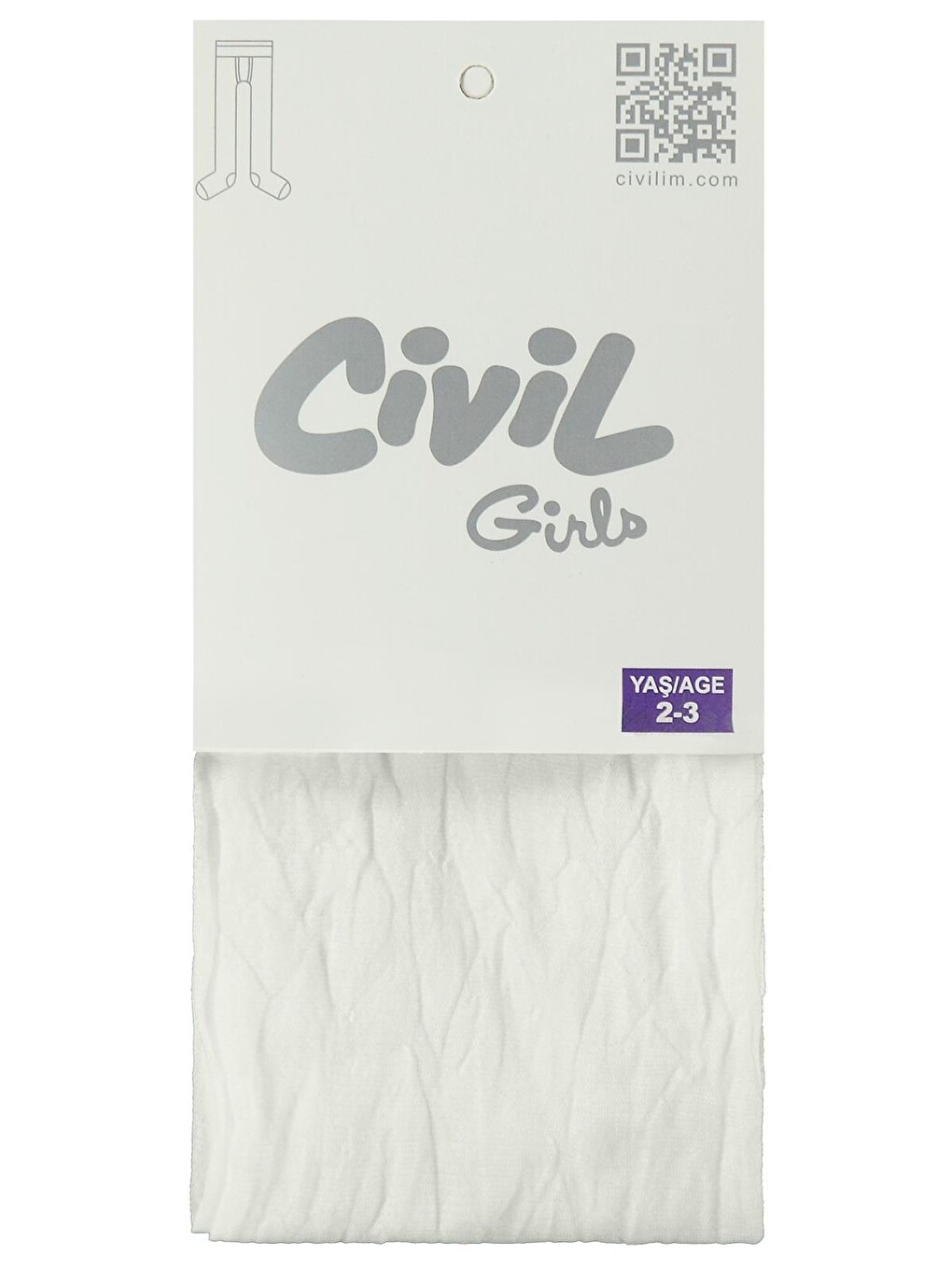 Girls Fit30 2-12 Yaş Külotlu Çorap - Ekru-1