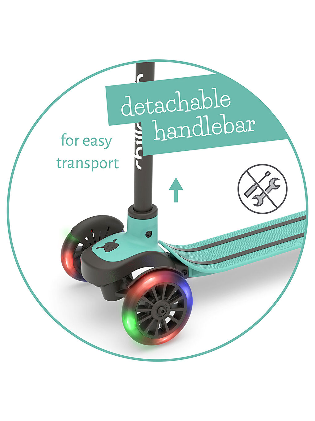 Scotti Glow 3 Tekerlekli Işıklı Scooter - Mint (04)-6