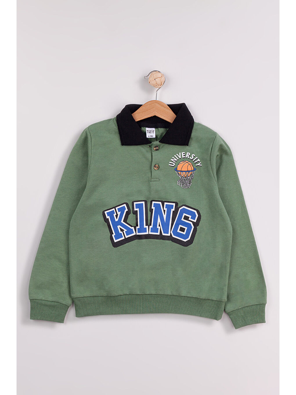 Yeşil Erkek Çocuk 2'li Paket Basic Sweatshirt-5