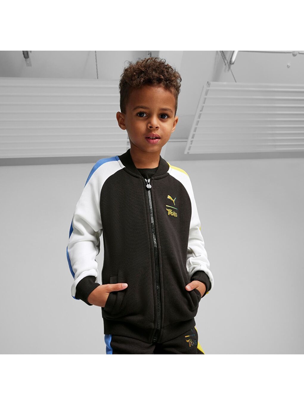 X Trolls T7 Erkek Çocuk Siyah Yuvarlak Yaka Ceket-2