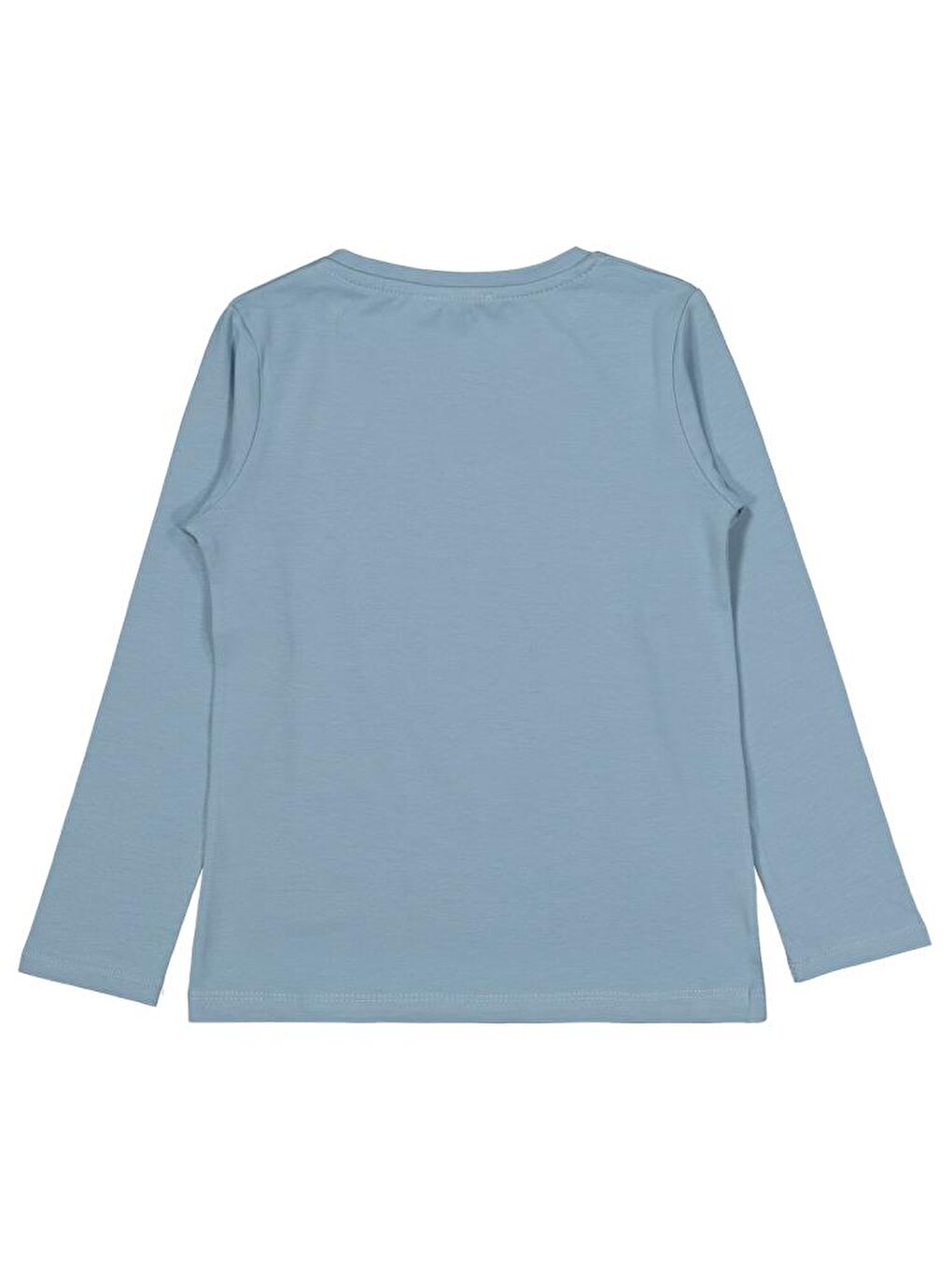 Girls Basic 6-9 Yaş Sweatshirt - Mavi 8-9 Yaş-1