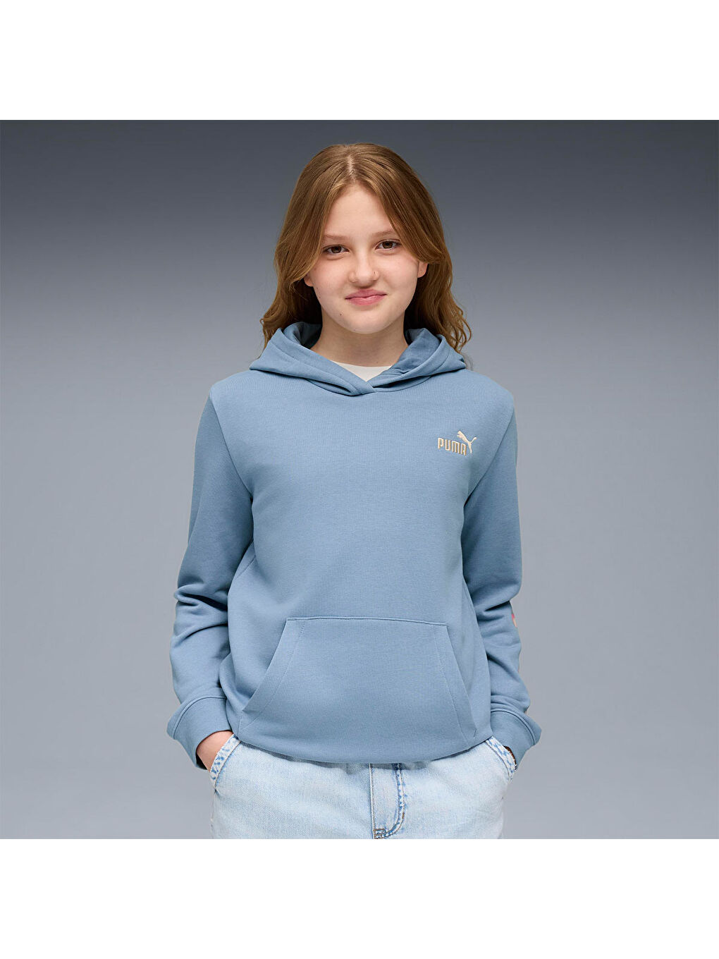 Tweenerverse Çocuk Mavi Kapüşonlu Sweatshirt