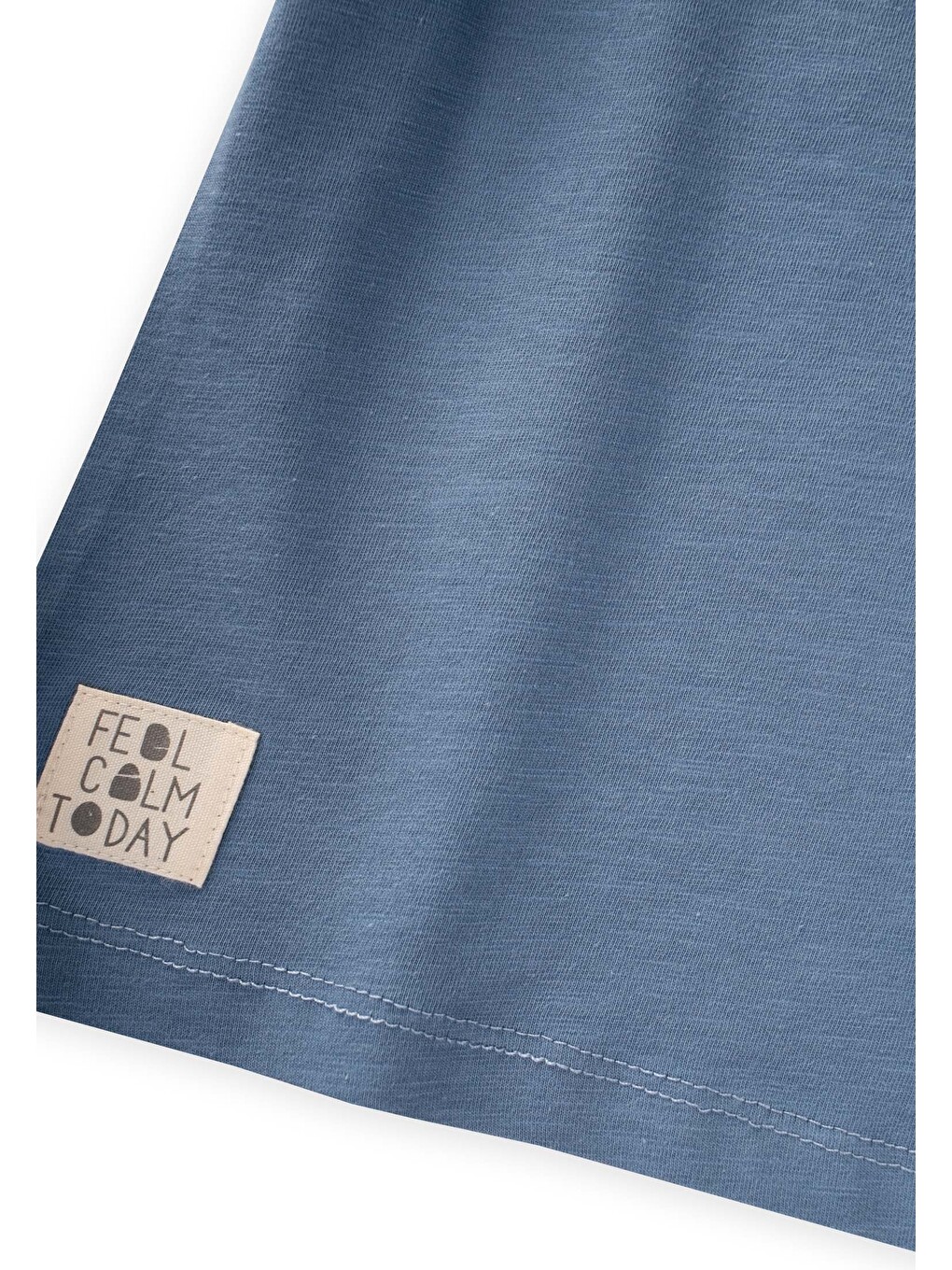 Müslin Şalvarlı T-Shirt Takım 2-10 Yaş İndigo Mavi-2