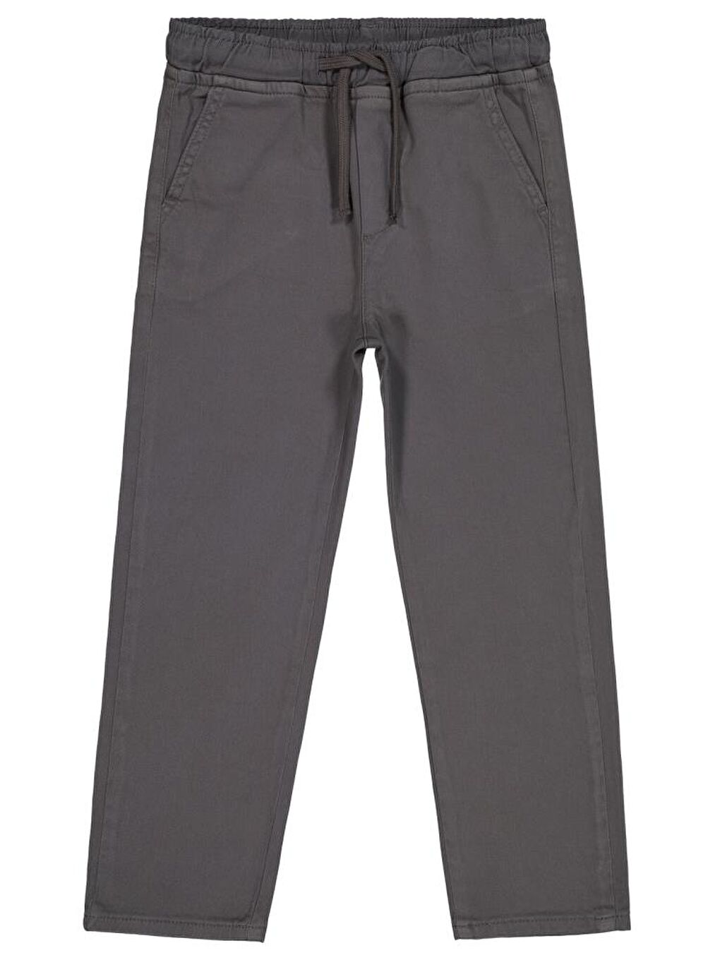 Boys Beli Lastikli Chinno 10-13 Yaş Pantolon - Gri 12-13 Yaş