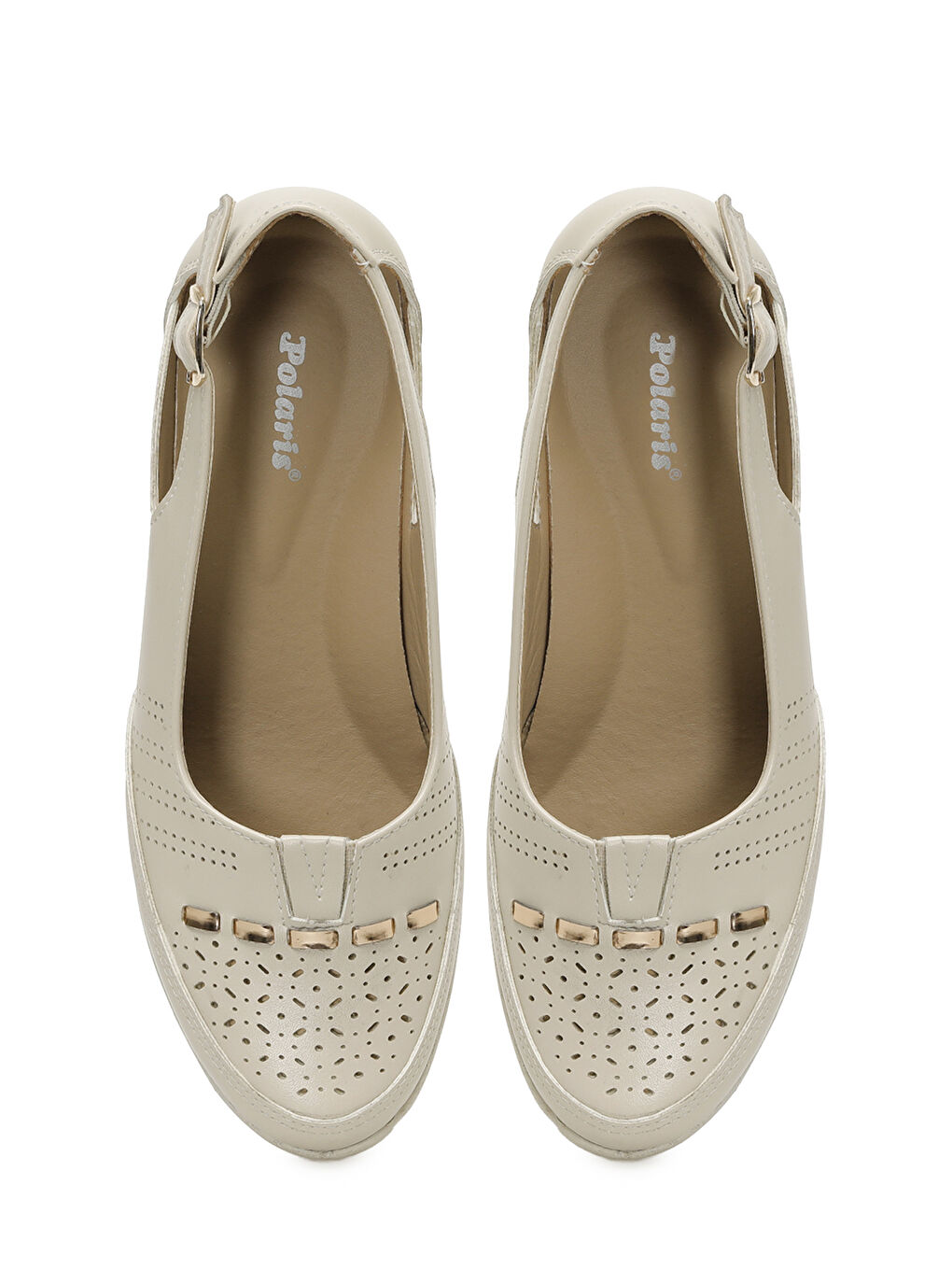 166742.Z5FX Bej Kadın Dolgu Topuk Ayakkabı-3