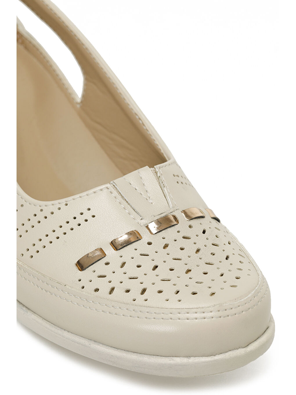 166742.Z5FX Bej Kadın Dolgu Topuk Ayakkabı-6