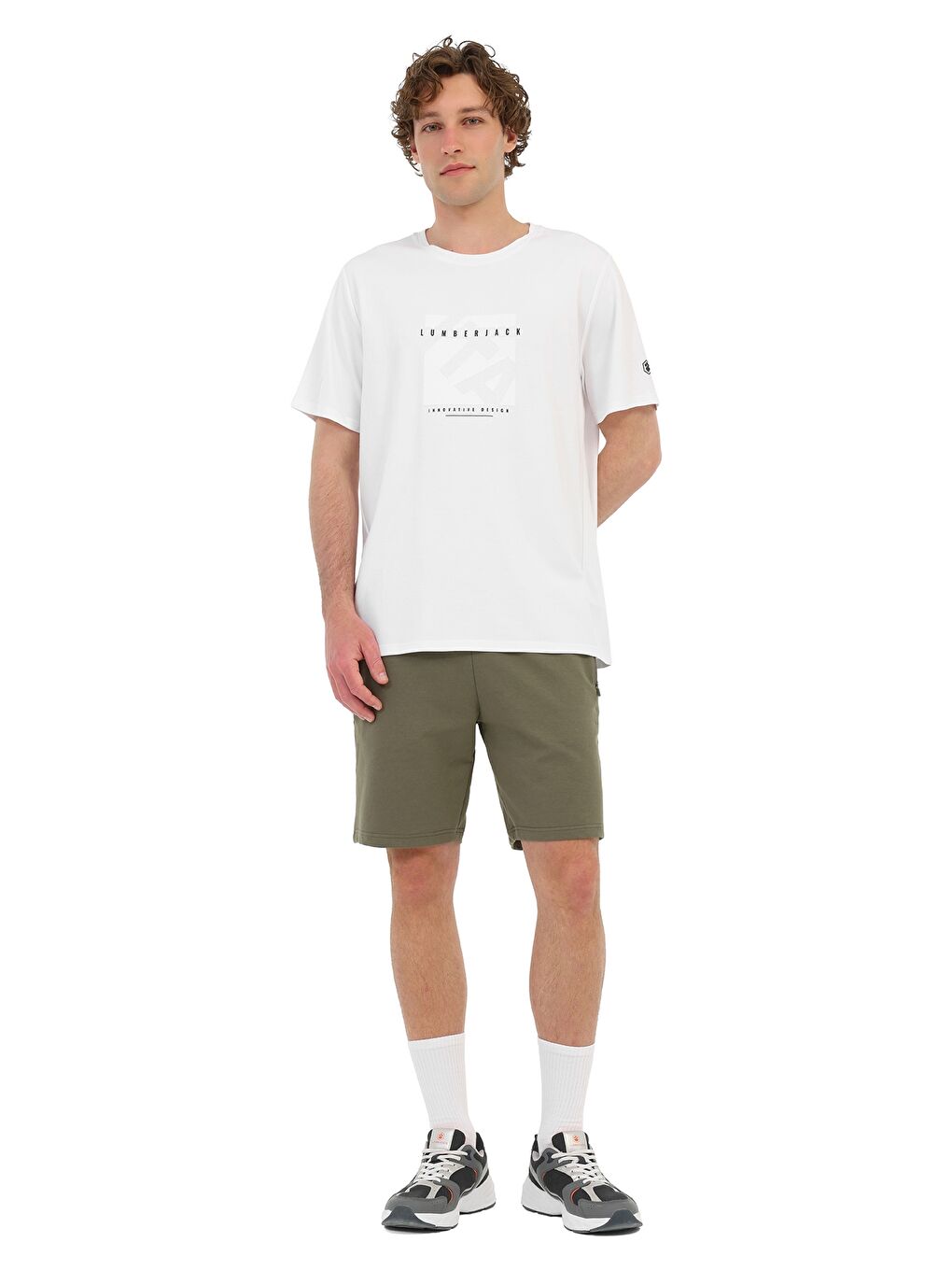 Beyaz Erkek Kısa Kol T-Shirt-2