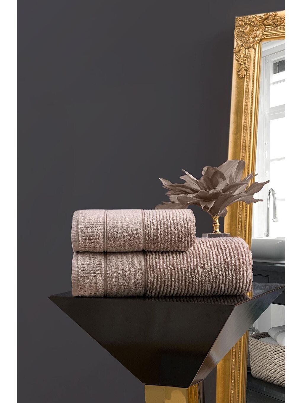 Venedik Micro Pamuk El Havlusu 50x90 cm Bej