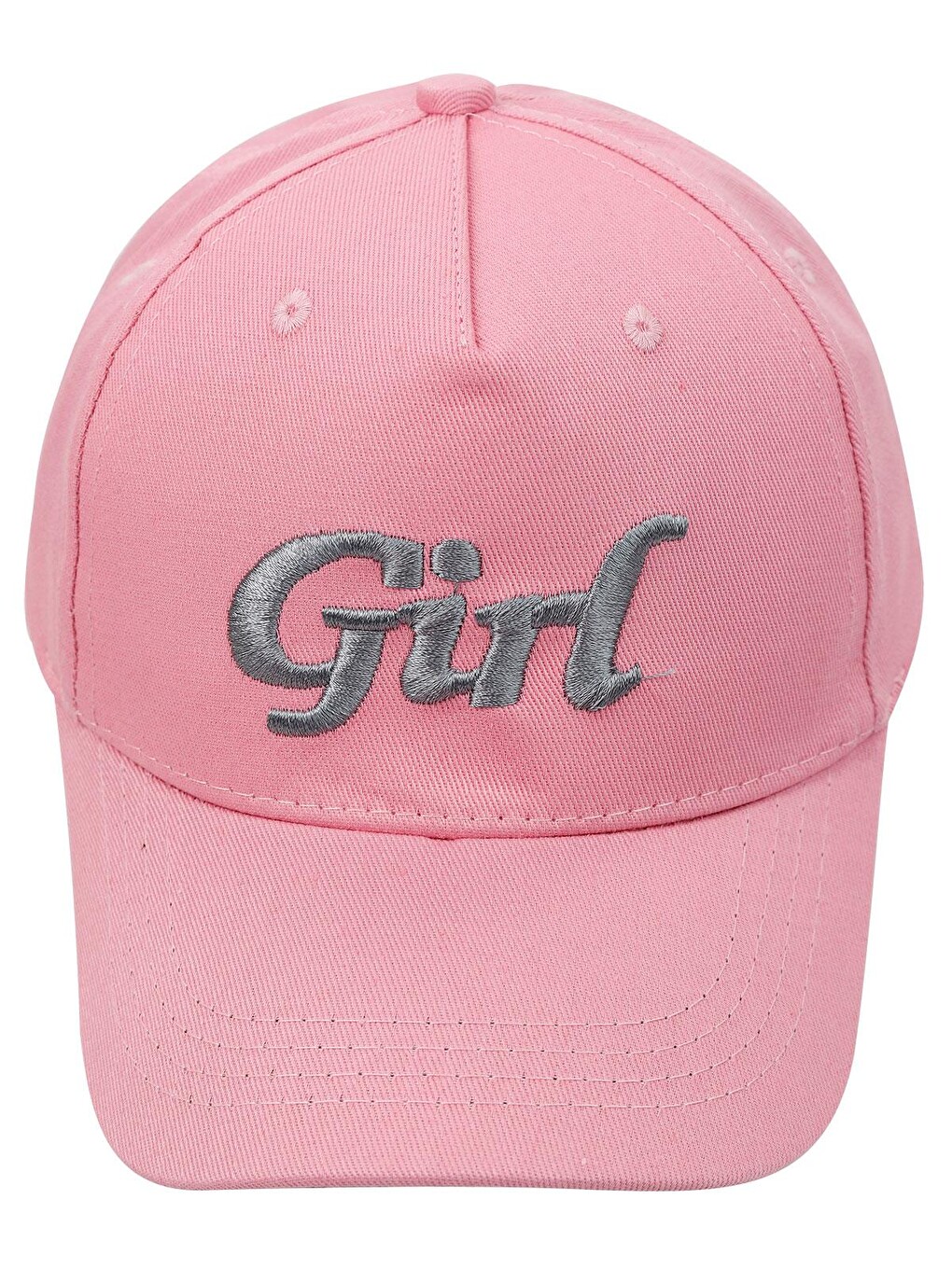 Girls Girl Yazı Desen 10-13 Yaş Kep Şapka - Pembe-2