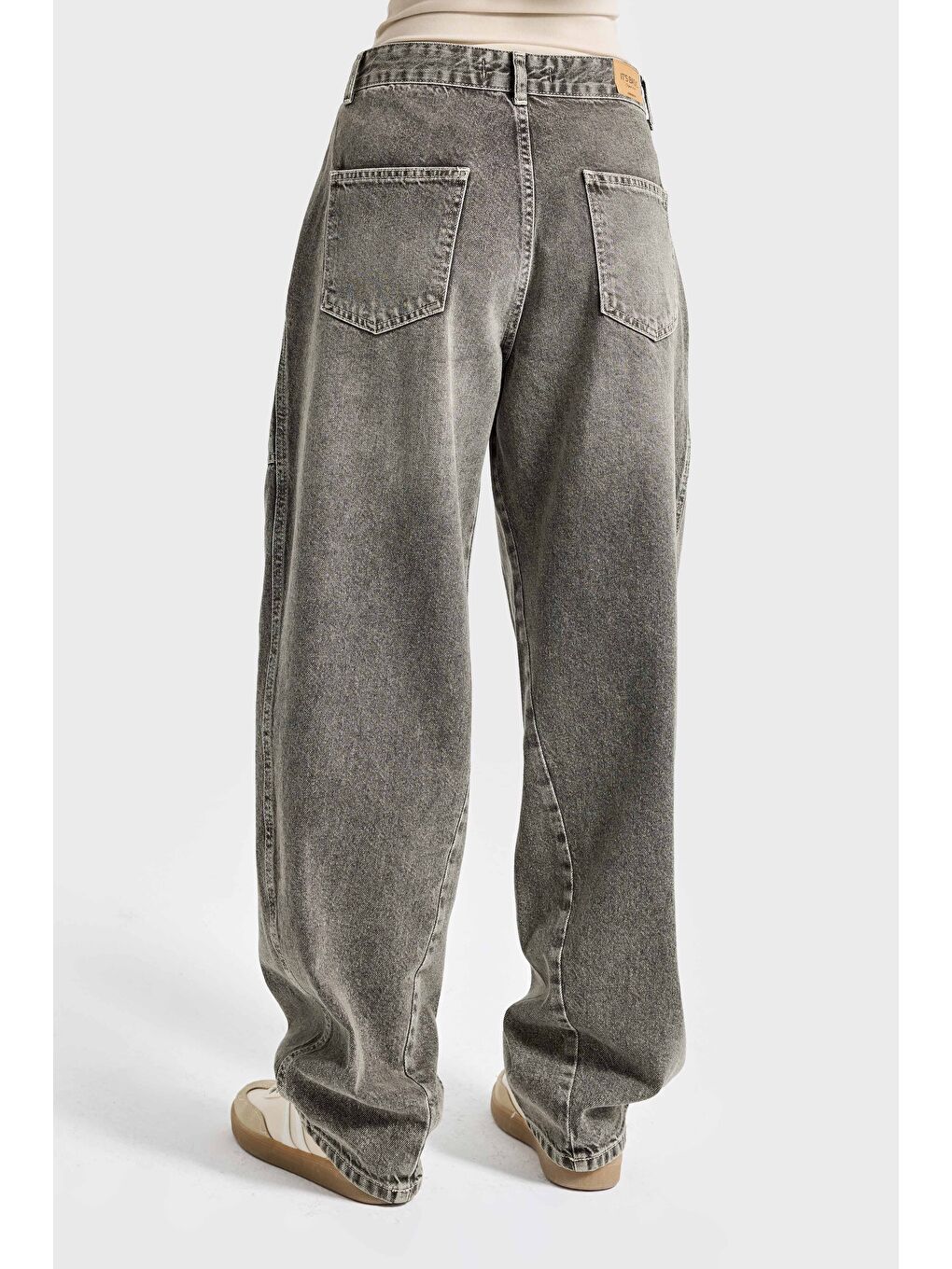 Mavi Kadın Jean Rengi 4s6-133 Ballon Baggy Fit %100 Pamuk Yandan Cepli Denim Jean-4