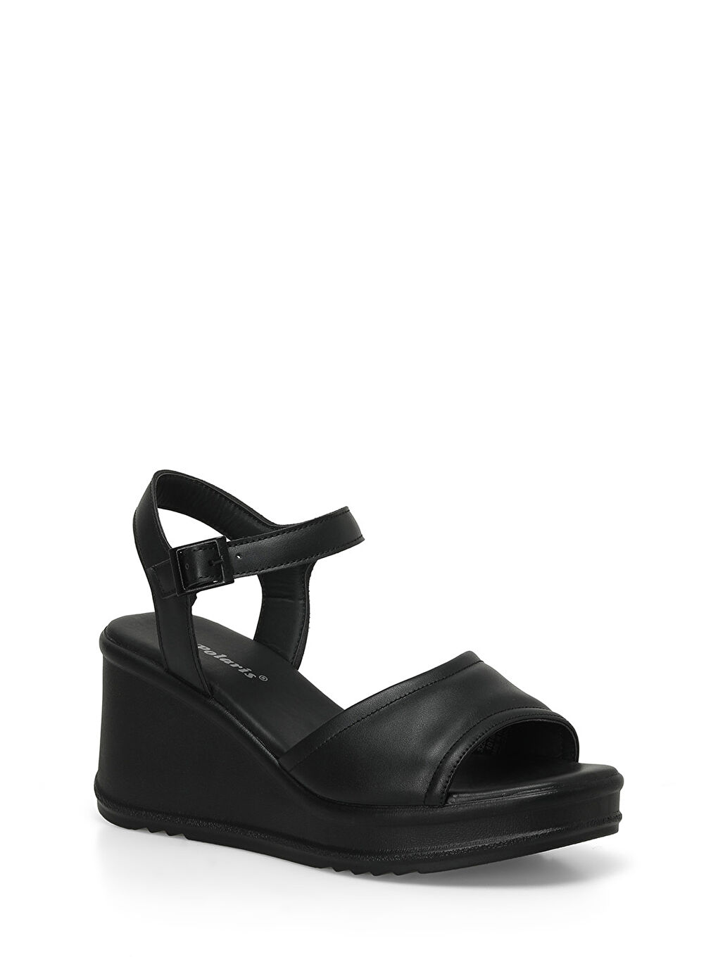 323154.Z 4FX Siyah Kadın Dolgu Topuk Sandalet-1