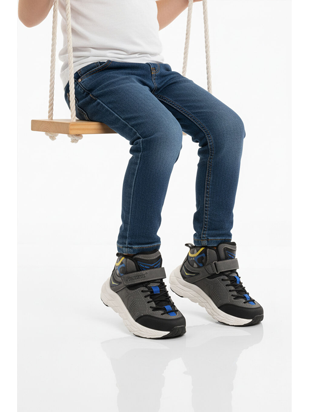 Gri Füme Cırtlı Kaymaz Taban Erkek Çocuk Bot 1973 F-2