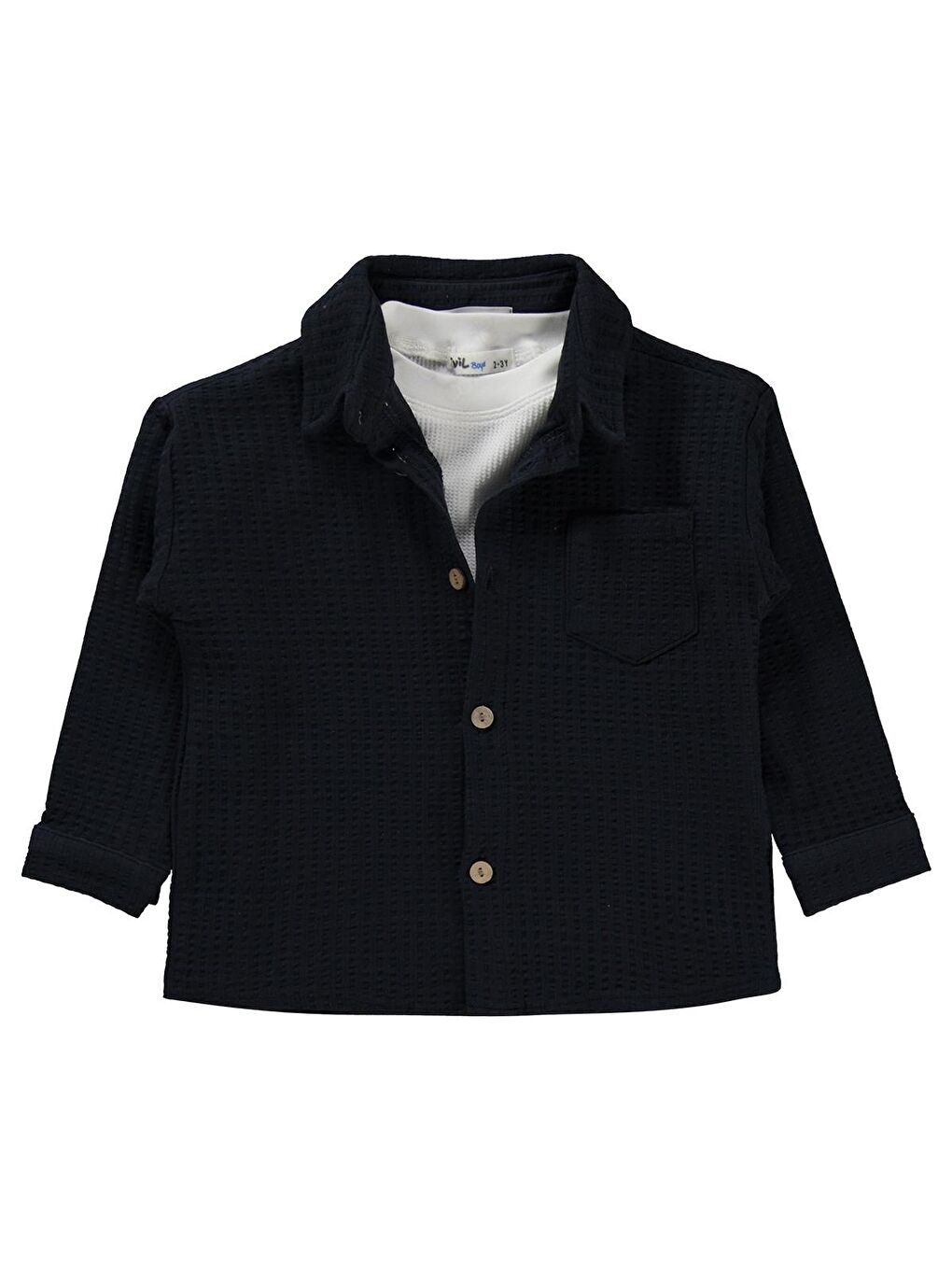 Boys Gömlekli 3 lü Takım 2-5 Yaş Takım - Lacivert-4