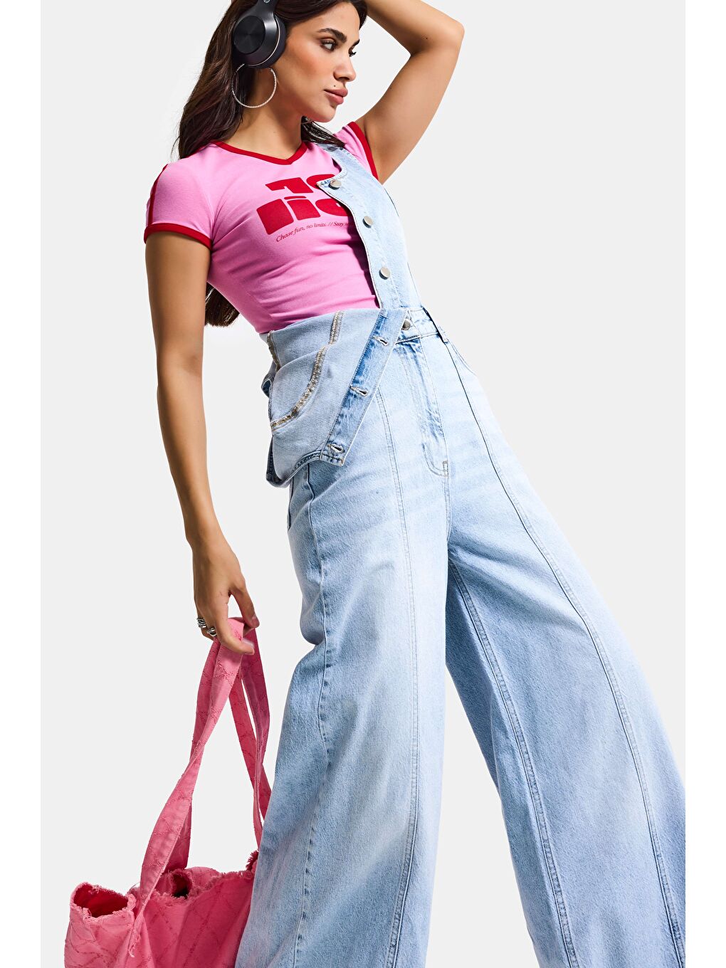 Mavi Kadın Ice 4s6-3 Palazzo Fit %100 Pamuk Denim Salopet Tulum-1