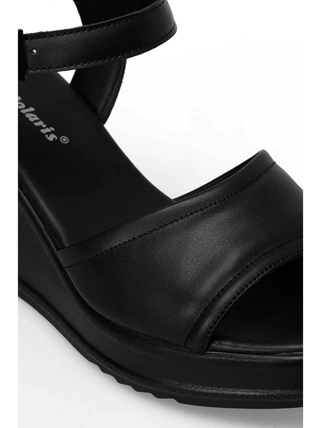 323154.Z 4FX Siyah Kadın Dolgu Topuk Sandalet-6