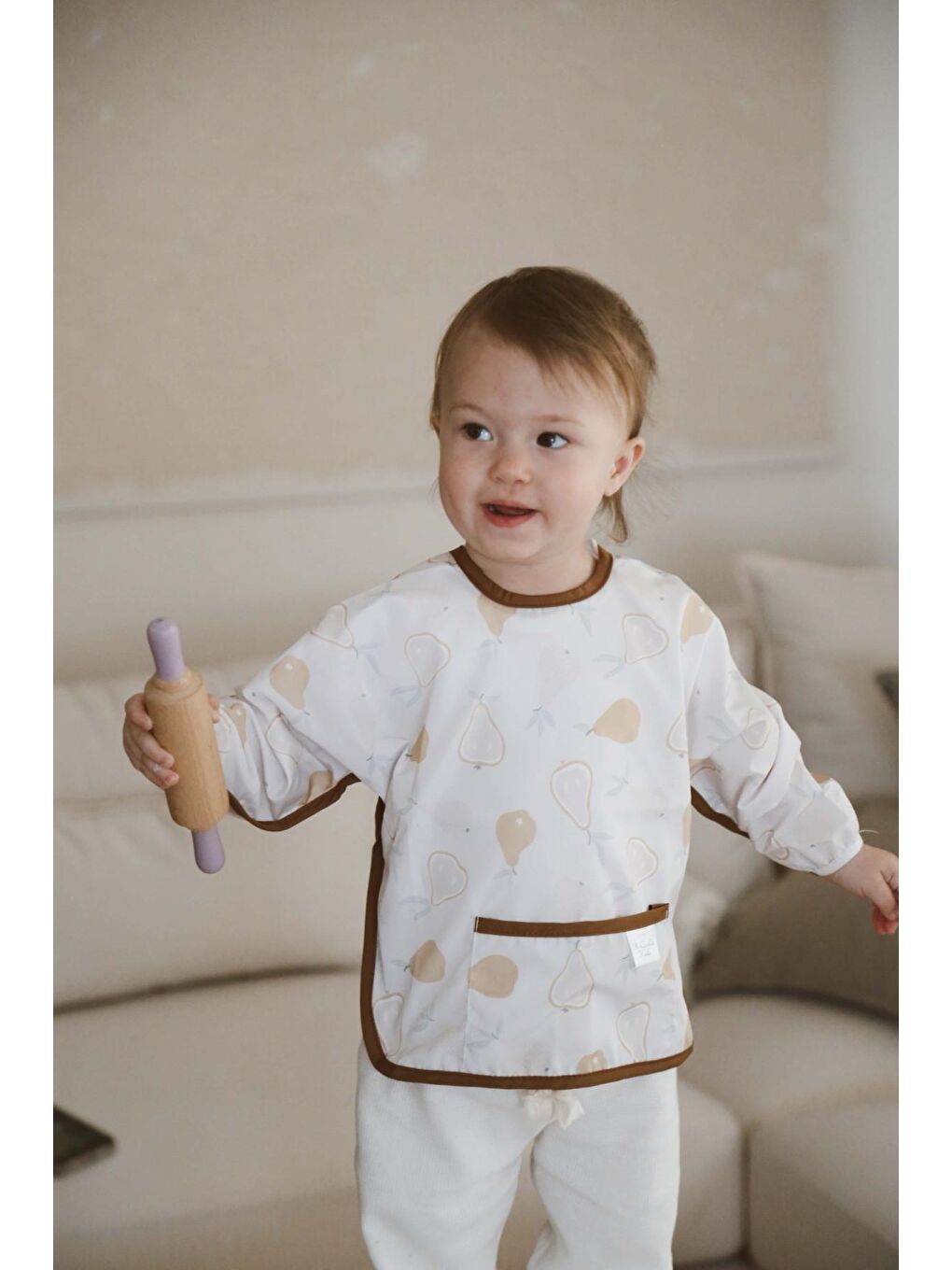 Armut Uzun Kollu Sıvı Geçirmez Aktivite Önlük (6-36 Ay)